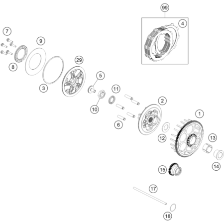 EMBRAYAGE HUSQVARNA 150 TE...